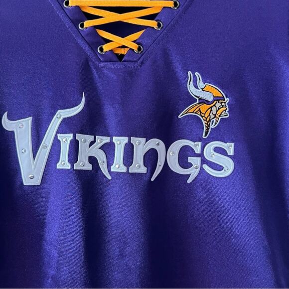 Minnesota Vikings Women’s Jersey Size Large NFL Team Apparel - Picture 2 of 6